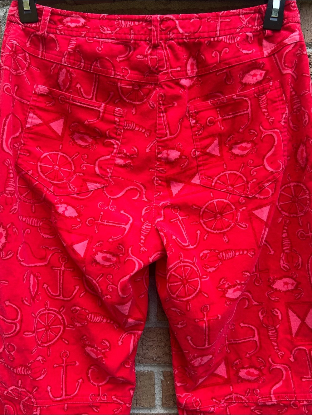 Lilly Pulitzer Bright Red Nautical Print Pants size 8 - Picture 10 of 10